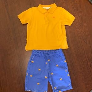 Janie & Jack Polo and Short Set